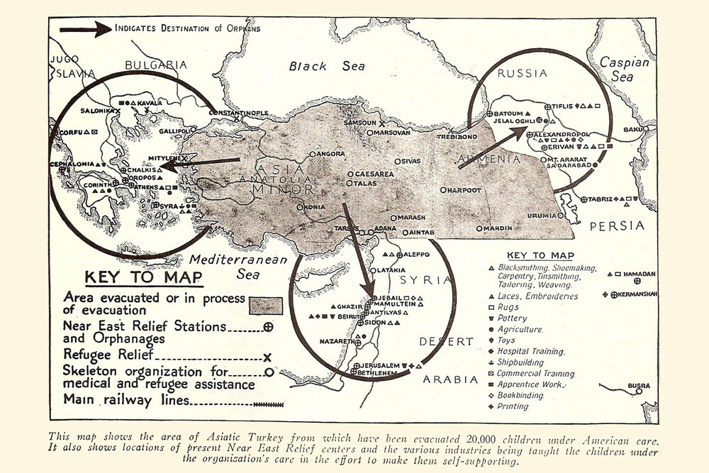 NER evacuation map, New Near East, November 1923
