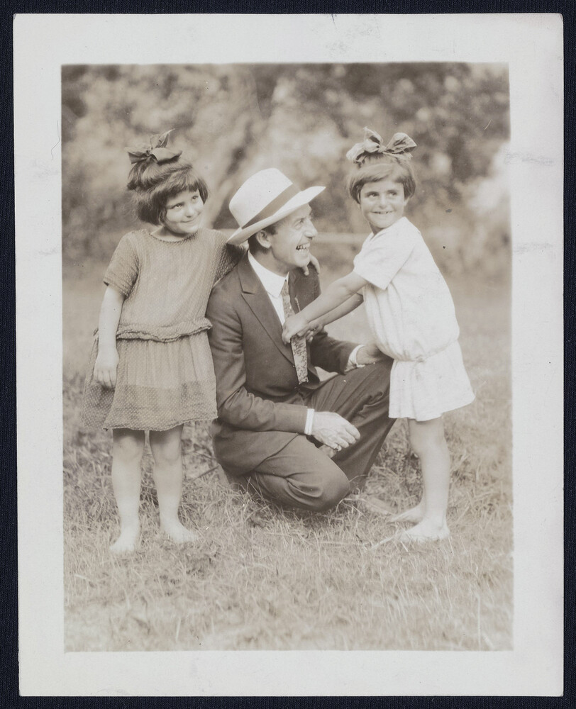 Acheson with Lea and Babek, Seversky girls' camp. Alexandropol, 1926.