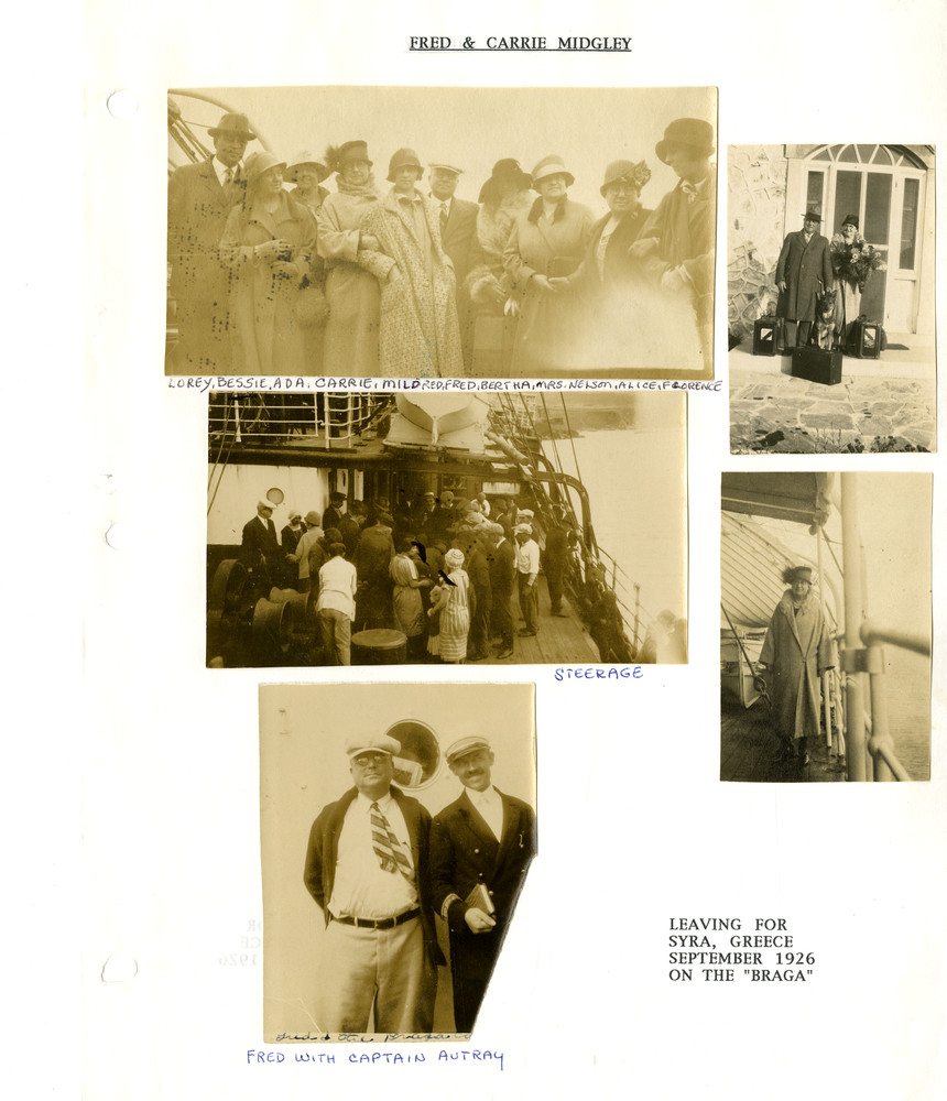 Well-wishers see the Midgleys off on the Braga, September 1926