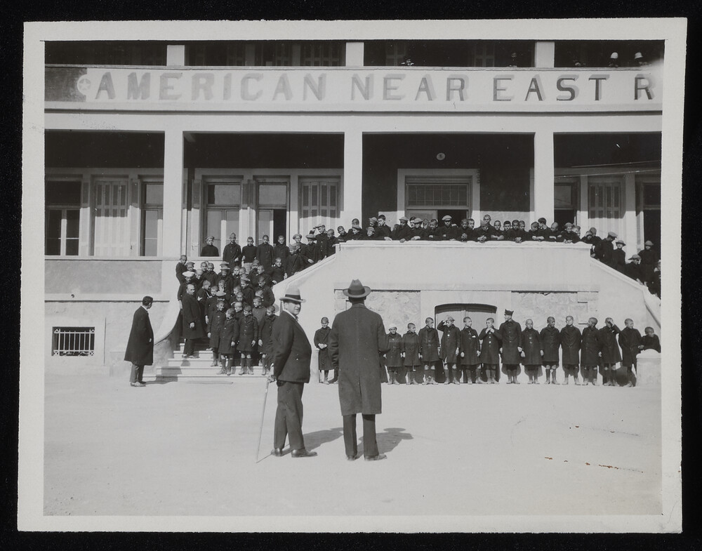 Orphans at the NER Athens headquarters, mid-1920s