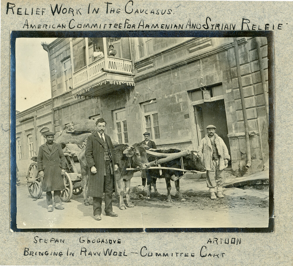 Wool Dept: Delivering raw wool by committee cart