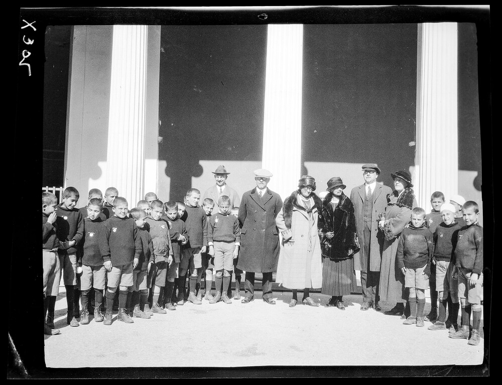 Morgenthau and others at the Zappeion. Athens, c. 1923.