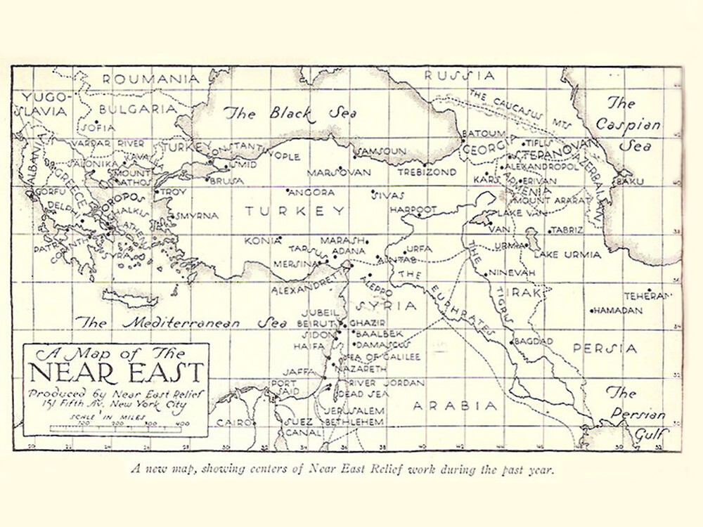 Map of the Near East - Produced by Near East Relief