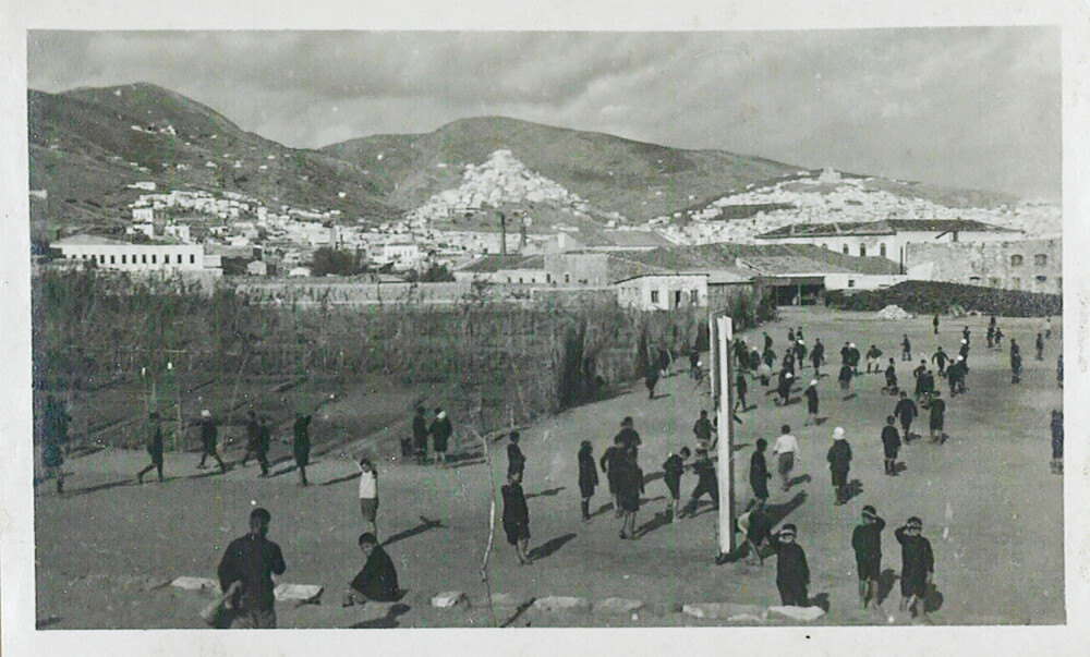 Orphan boys at play in the Syra orphanage yard, 1926