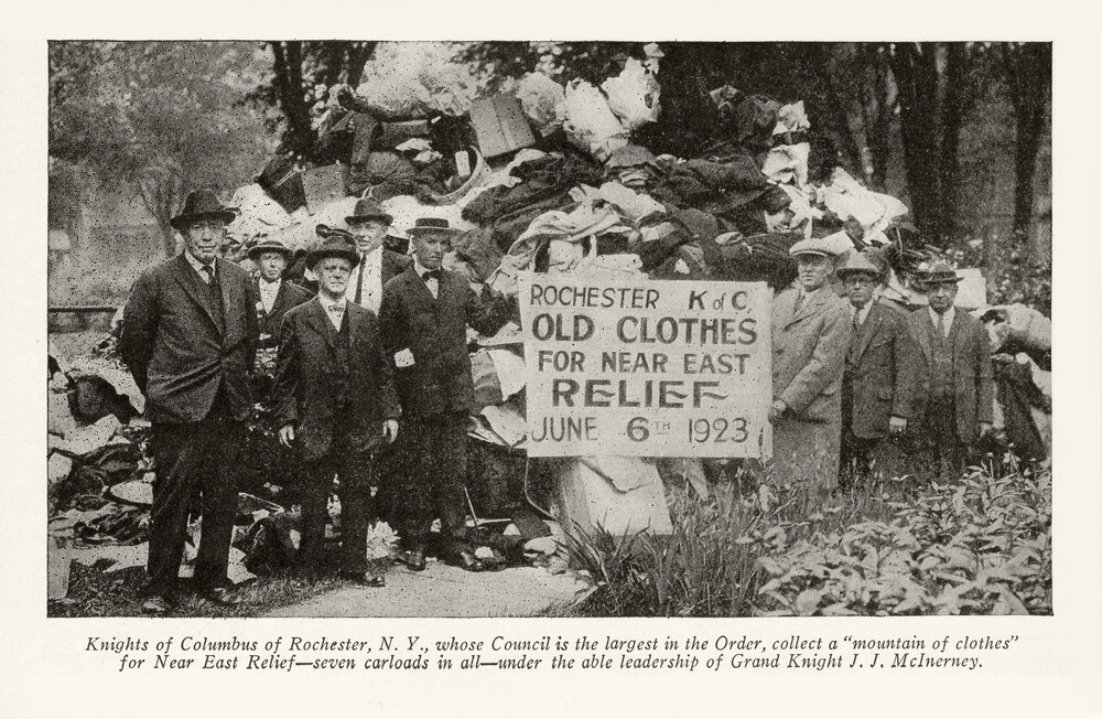 Rochester Knights of Columbus, Clothing Drive, 1923
