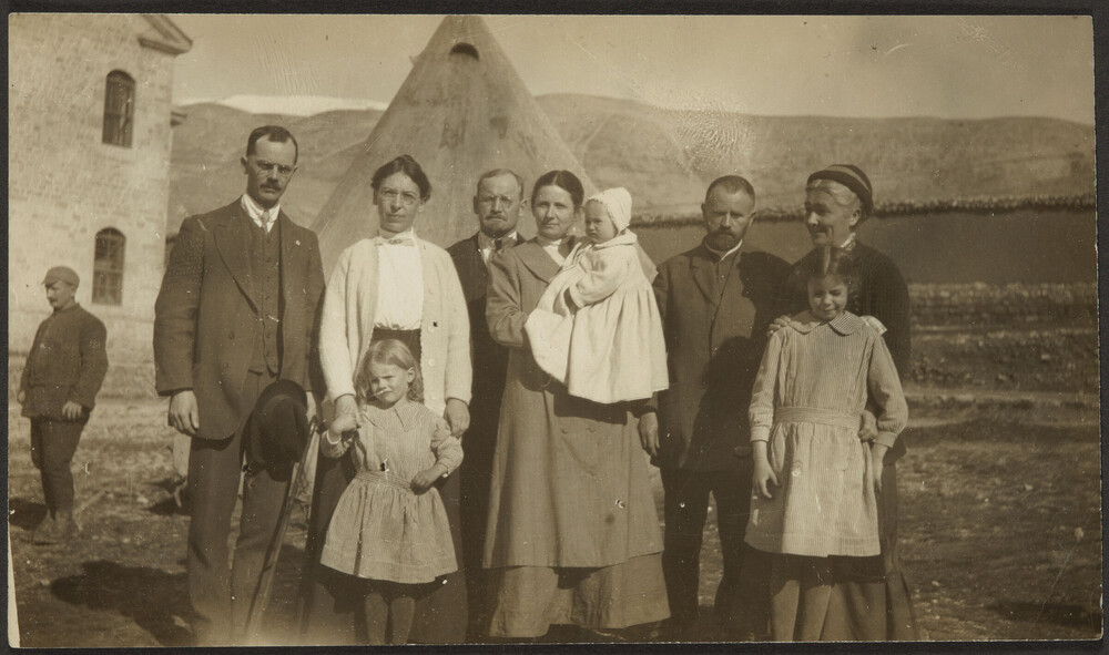 Western family, possibly relief workers or missionaries, Marash