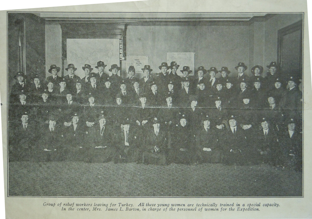 A group of women either before or after boarding the Leviathan, c. 1919.