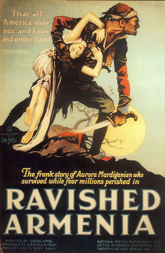 Lithograph film poster for Ravished Armenia, 1919