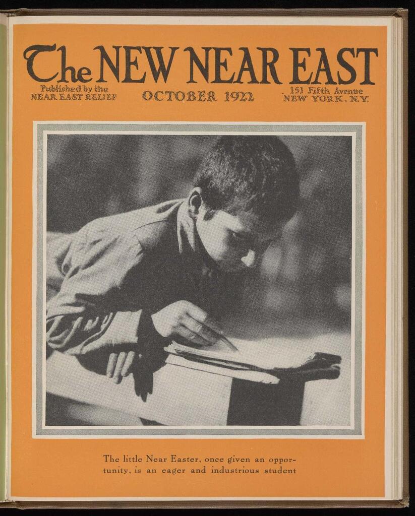 Schools and orphanages respond to the Smyrna catastrophe. New Near East, Oct 1922.
