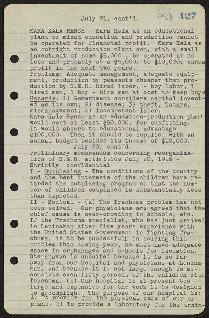 Barclay Acheson's “Concentration Plan”: closing the Caucasus orphanages, July 1926