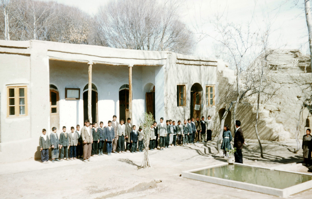 Boys at school in rural Iran, 1957. NEF helped advance primary education in rural Iranian communities by developing teacher-training programs and a curriculum that provided a supply of qualified teachers and practical information.